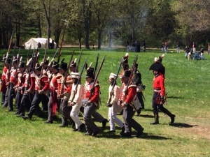 British soldiers marching